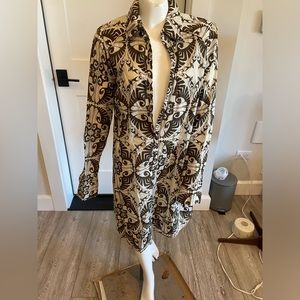 Hoss Intropia button neck tunic dress size 36